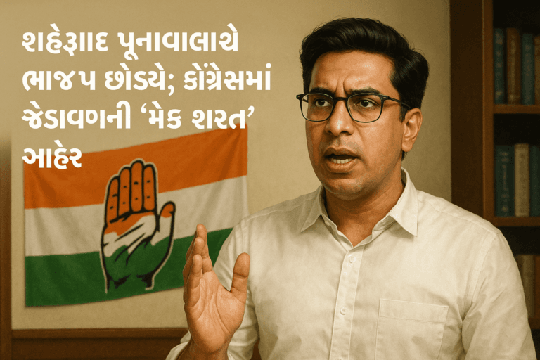 શહેઝાદ પૂનાવાલાએ ભાજપ છોડ્યો; કોંગ્રેસમાં જોડાવાની "એક શરત" જાહેર