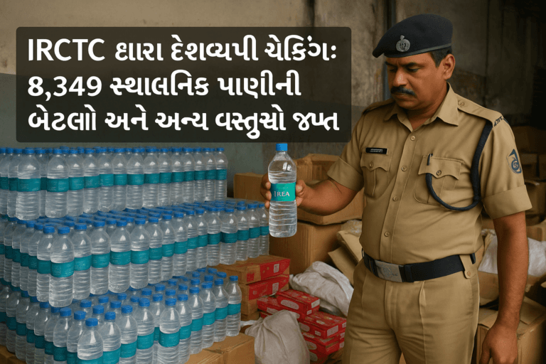 IRCTC દ્વારા દેશવ્યાપી ચેકિંગ: ૮,૩૪૯ સ્થાનિક પાણીની બોટલો અને અન્ય વસ્તુઓ જપ્ત