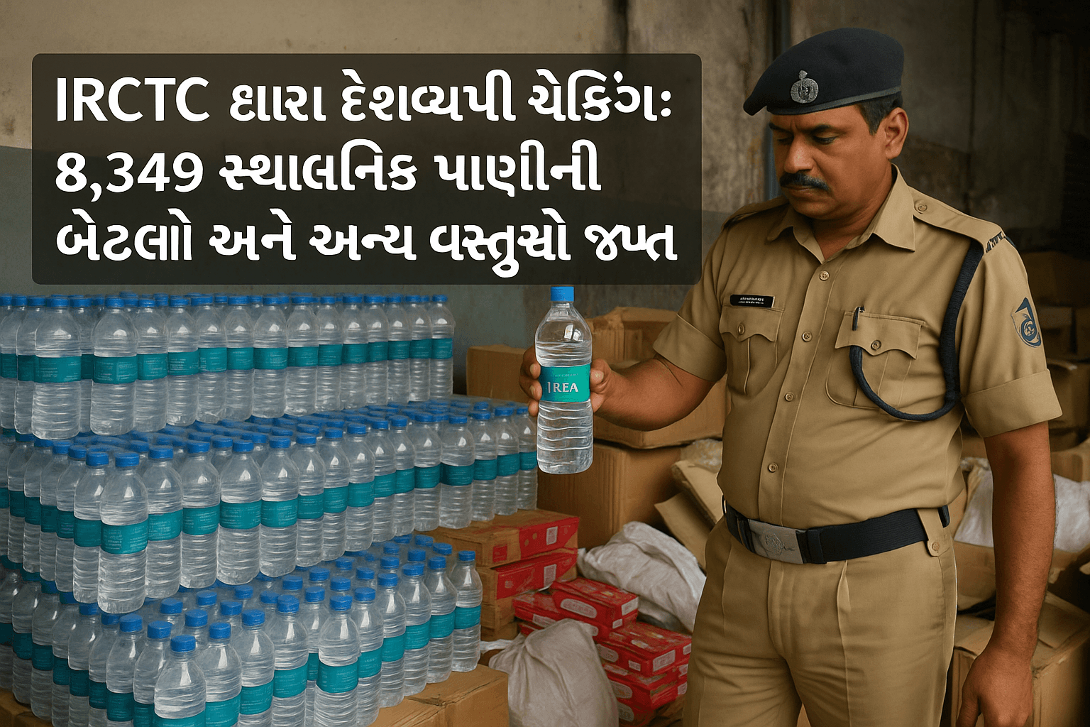IRCTC દ્વારા દેશવ્યાપી ચેકિંગ: ૮,૩૪૯ સ્થાનિક પાણીની બોટલો અને અન્ય વસ્તુઓ જપ્ત