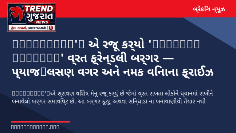 MacDonald's એ રજૂ કર્યો 'Shravan Special' વ્રત ફ્રેન્ડલી બર્ગર — પ્યાજ‑લસણ વગર અને નમક વિનાના ફ્રાઈઝ સાથે